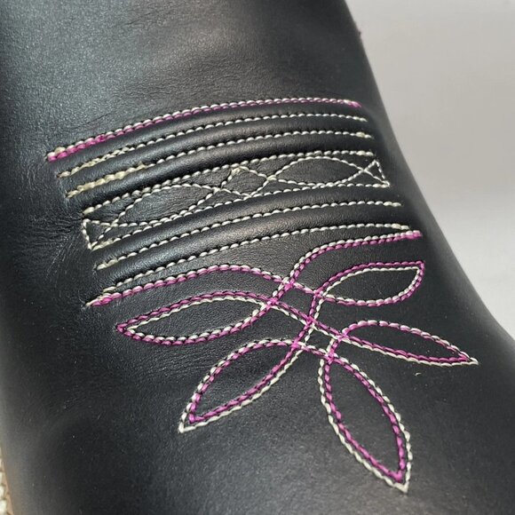 NEW JUSTIN Lori 11" Cowhide Boots – Women’s Size 12 – Royal Black – New - Picture 8 of 13